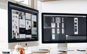 UX web design on apple computer